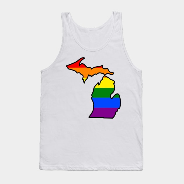 Michigan Gay Pride Flag Tank Top by Jessimk